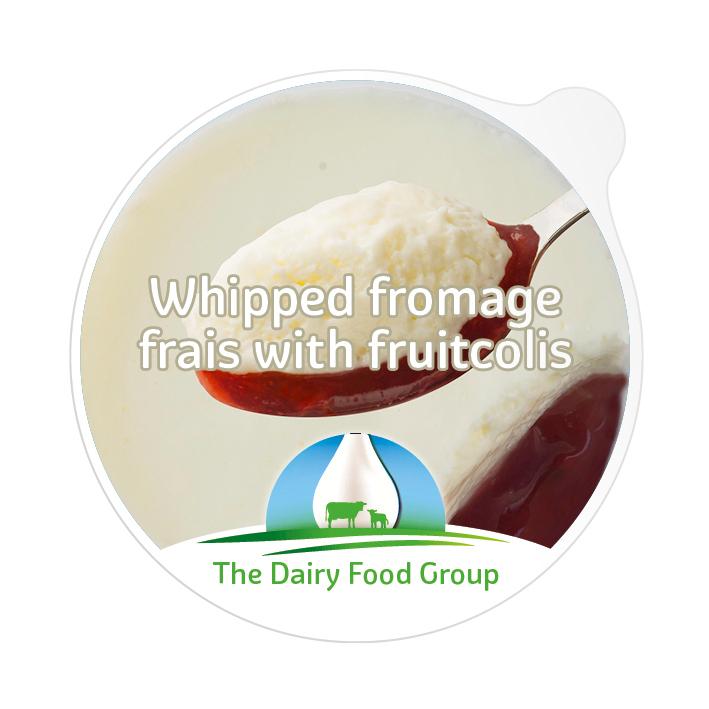 Whipped fromage frais with a layer of fruit
